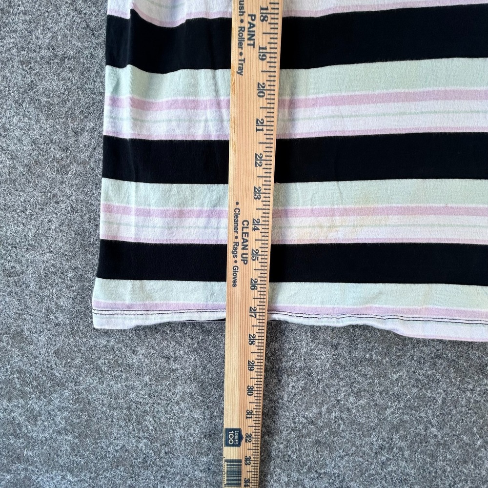 Guess Originals Crewneck T-Shirt Mens M White Black Striped Rogers Short Sleeve - Picture 16 of 16
